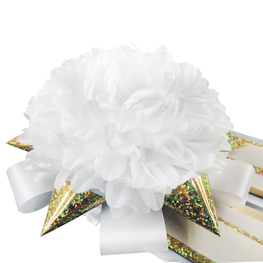 22" White & Gold Single Homecoming Garter by Celebrate It™